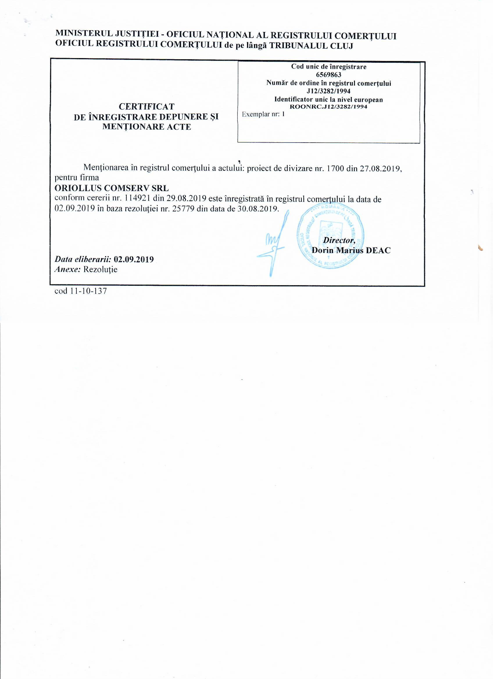 Proiect divizare