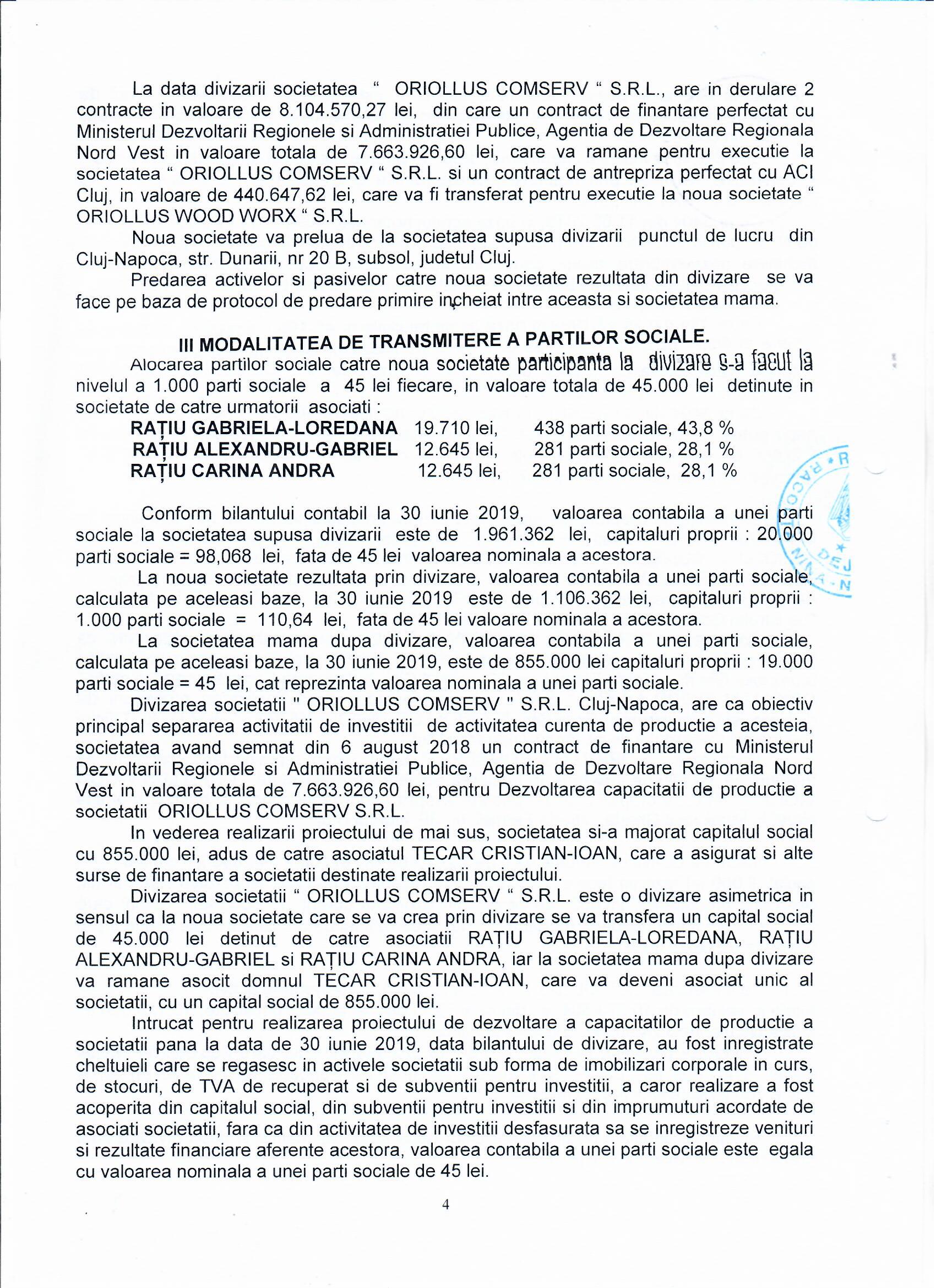 Proiect divizare