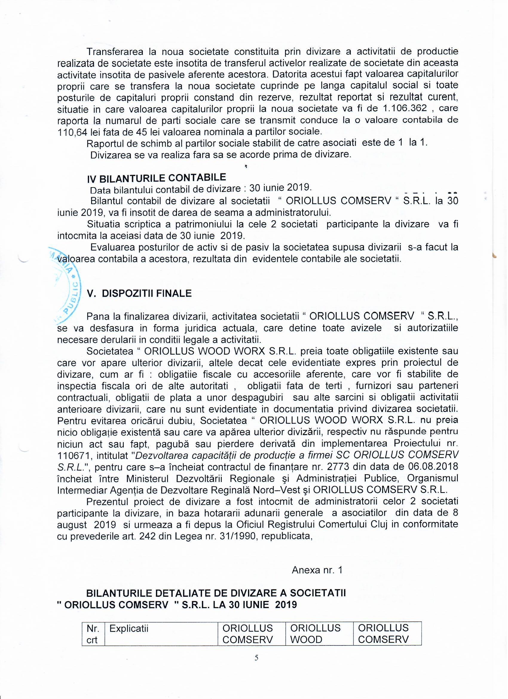 Proiect divizare